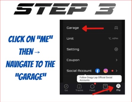 Dragy Laps setup step 3